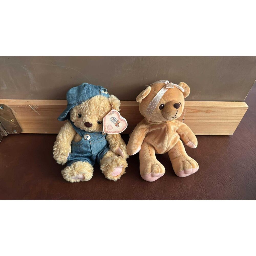 2 Cherished teddies Radio Flyer Bear & heart Of Gold Tag 7 " 1998